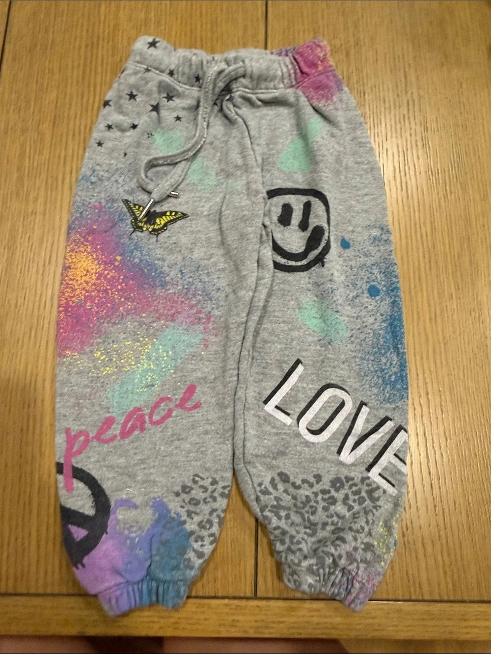 Flowers by Zoe Grey Joggers with Multicolor Graphic Accents